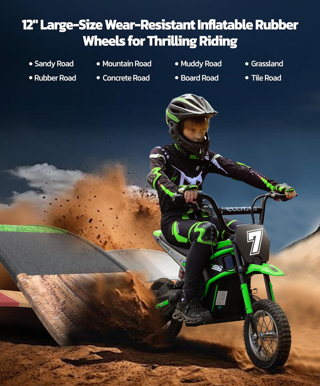 ELEMARA Electric Dirt Bike (Green)