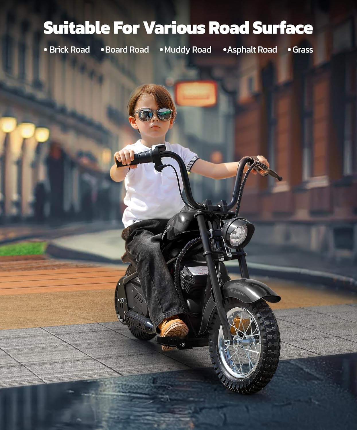 ELEMARA Dirt Bike Electric, 15 mph & 150lb Max, Motor Bikes for Kids