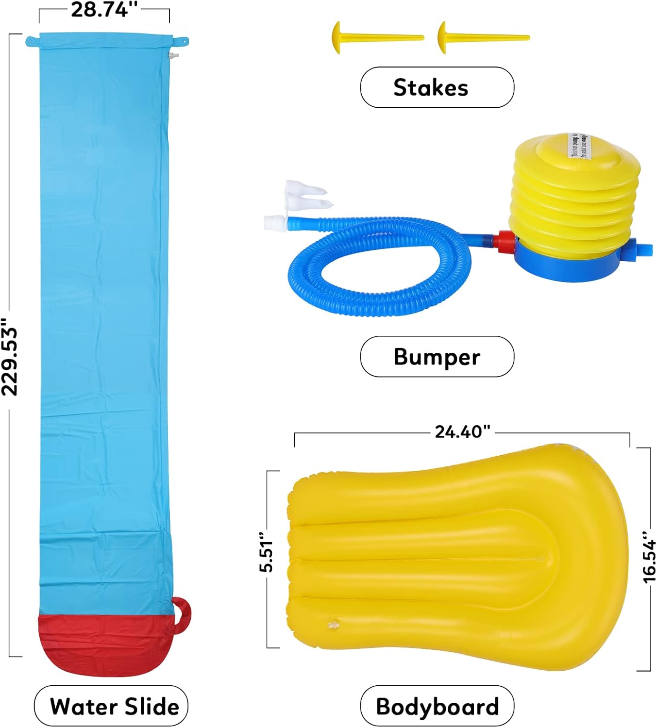 ELEMARA Inflatable Water Slides