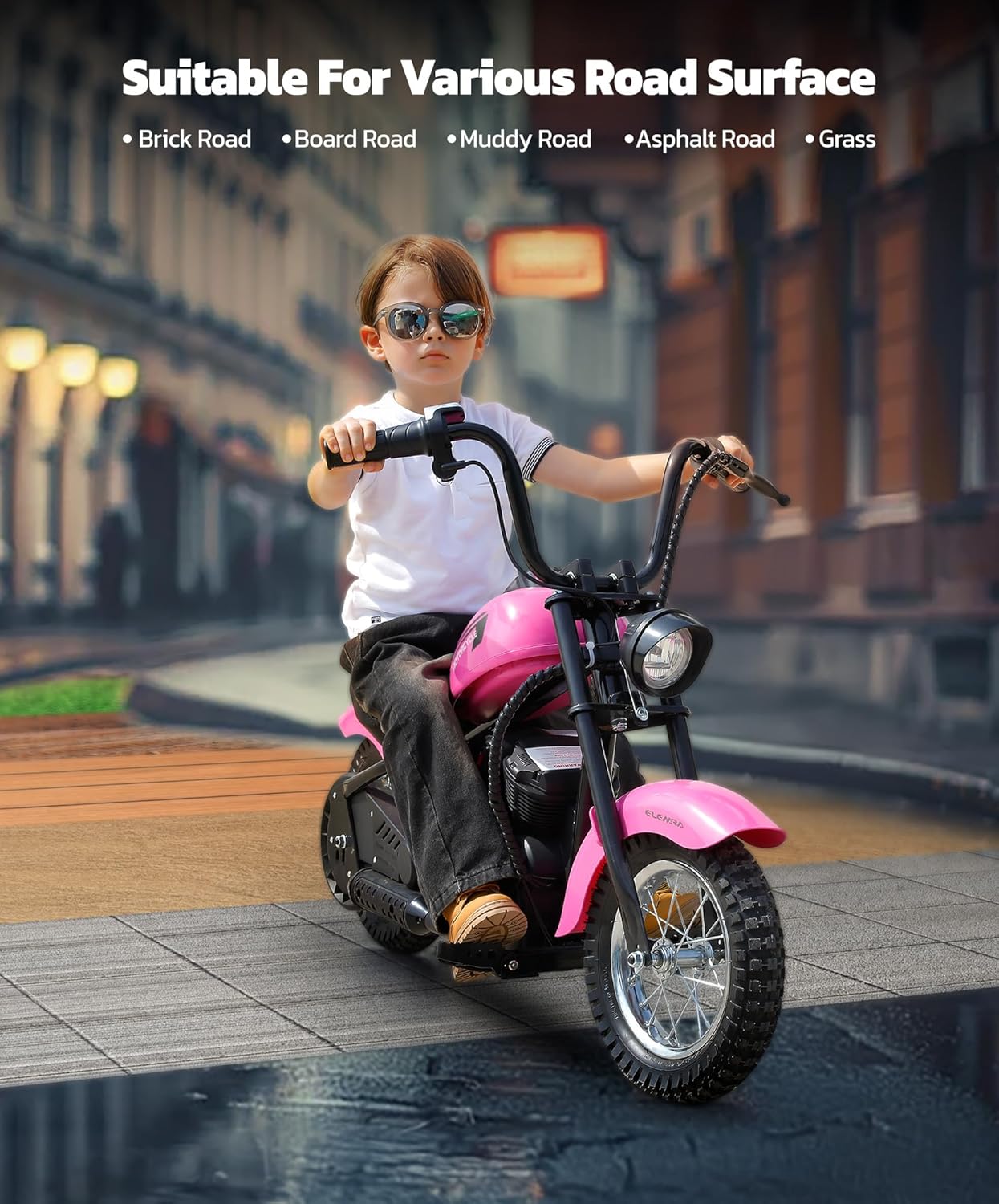 ELEMARA Dirt Bike Electric, 15 mph & 150lb Max, Motor Bikes for Kids