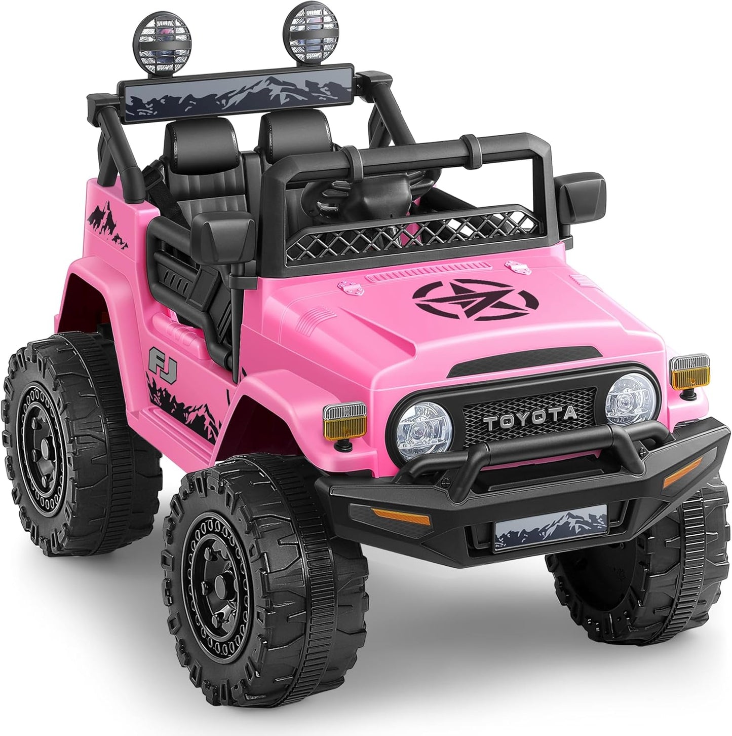 ELEMARA Ride on Car 12V 7AH Toyota FJ40 Electric Off-Road SUV Vehicle