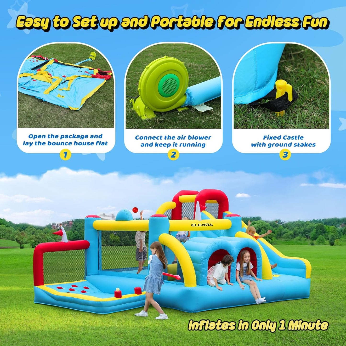 ELEMARA XL Inflatable Bounce House