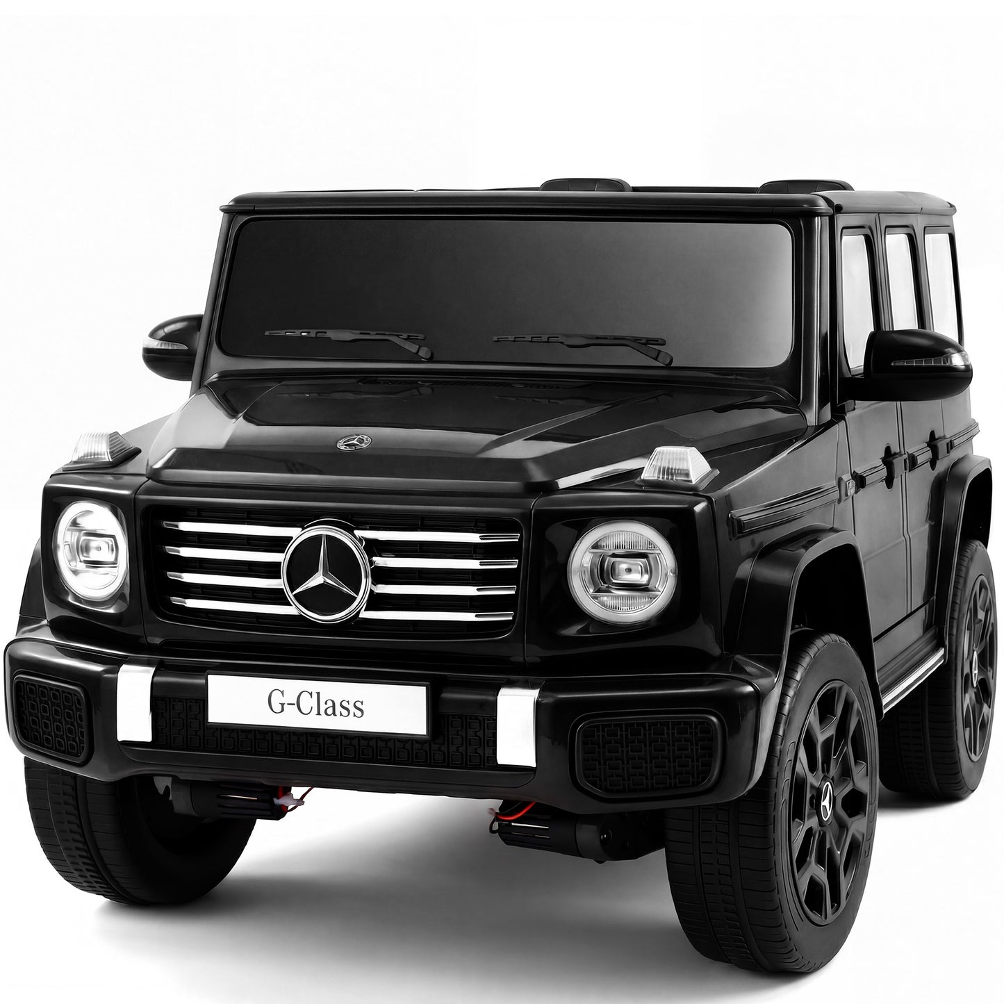ELEMARA 2 Seater Mercedes Benz G-Class G500 Kids Car,24v Ride on Toys for Big Kids,Toddler Electric Car w/Remote Control,Electric Vehicle to Drive,Bluetooth,Music& Horn,Low Battery Prompt,Black