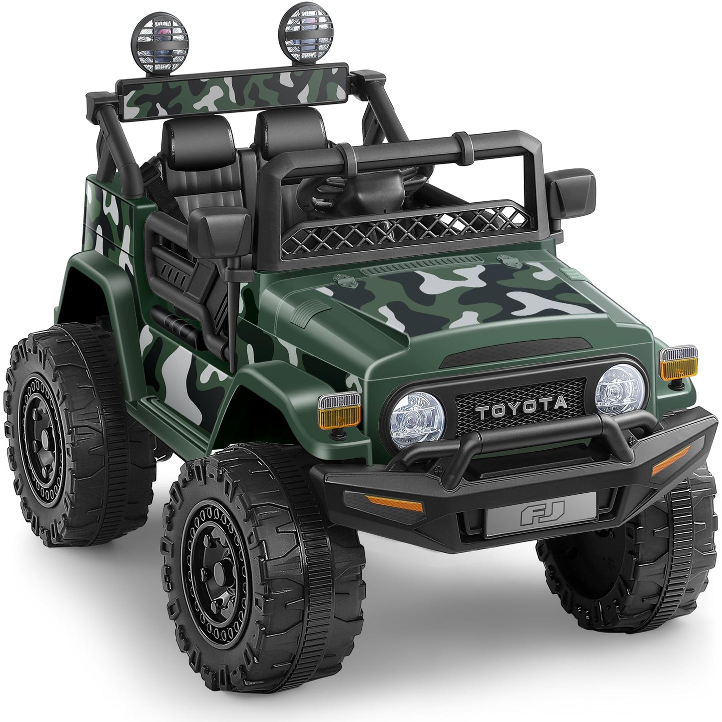 ELEMARA Ride on Car 12V 7AH Toyota FJ40 Electric Off-Road SUV Vehicle