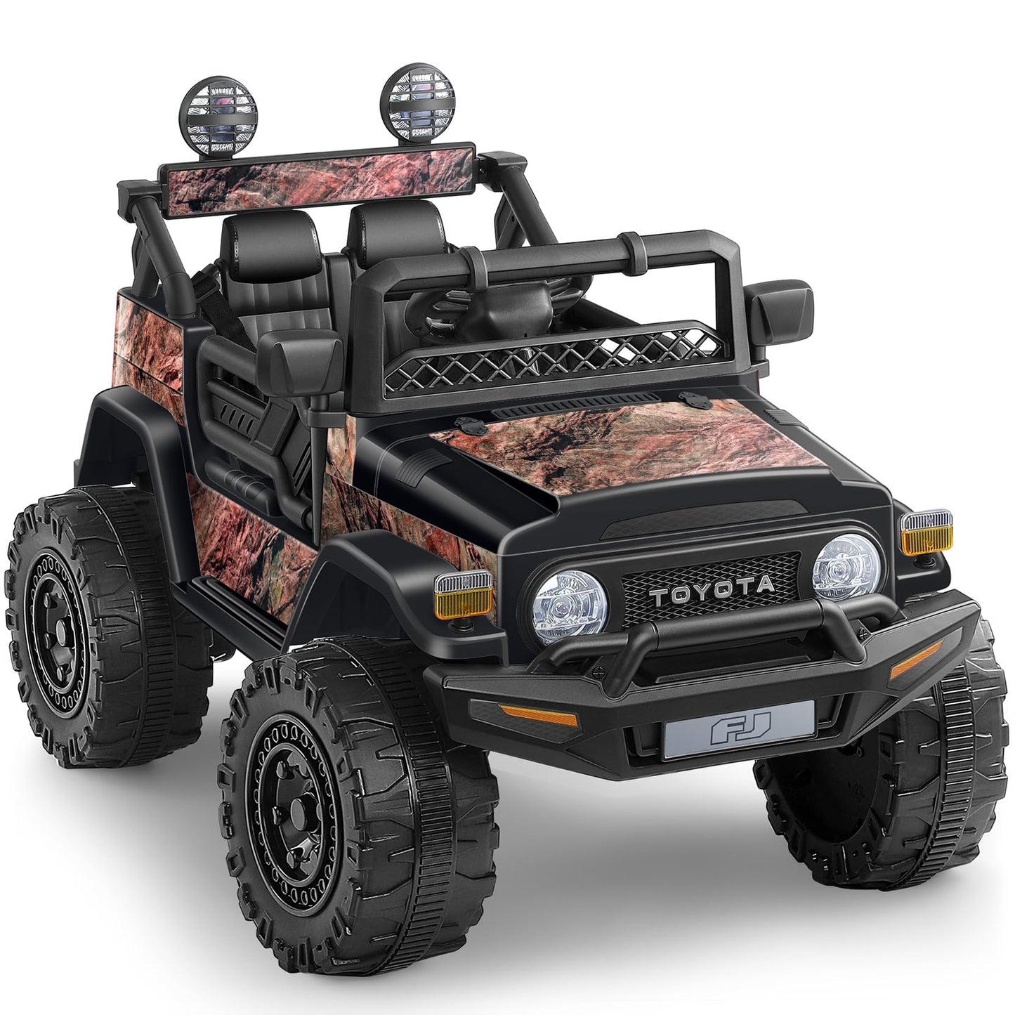 ELEMARA Ride on Car 12V 7AH Toyota FJ40 Electric Off-Road SUV Vehicle