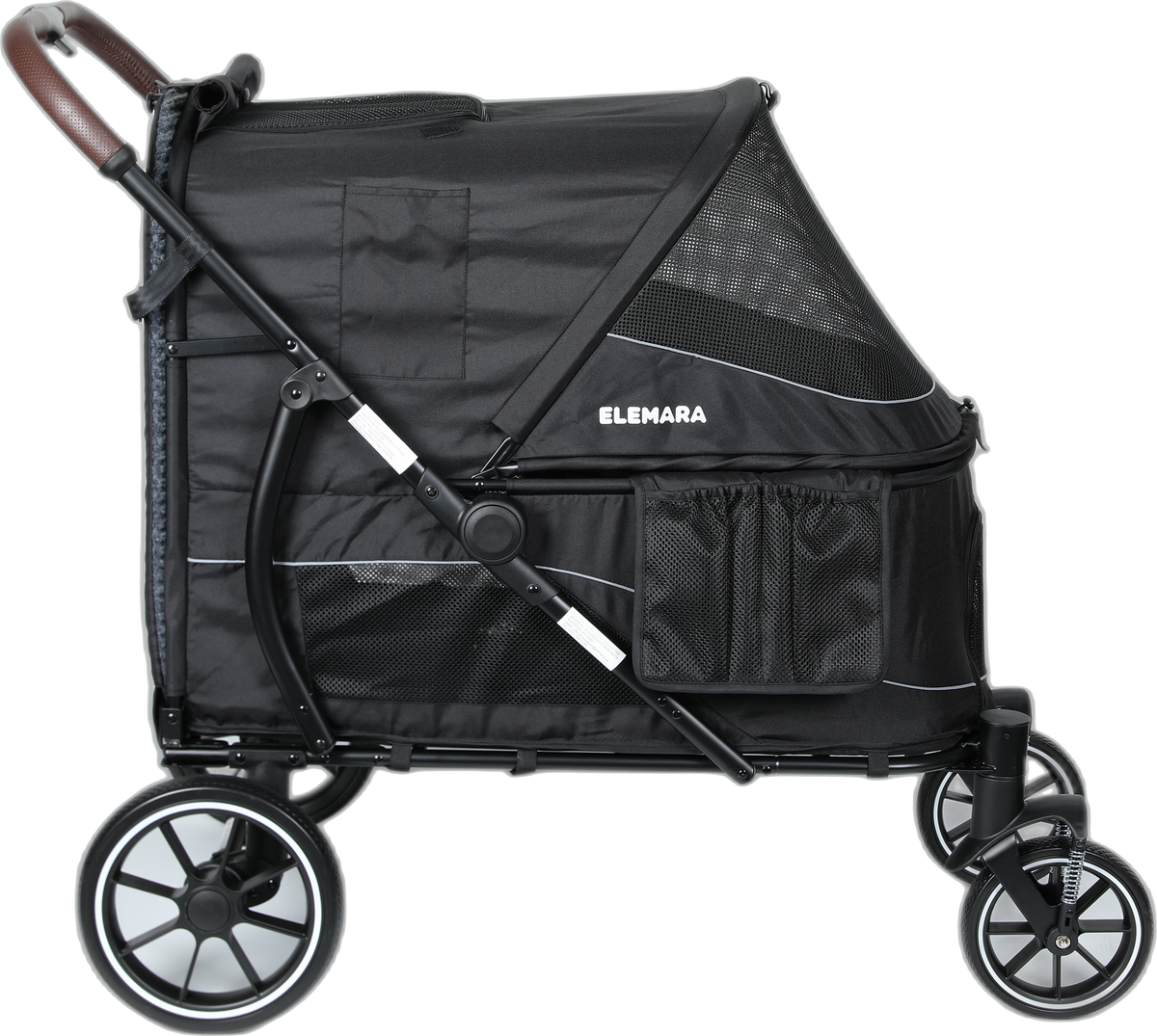ELEMARA Heavy-Duty Large Dog Stroller with Walk-in Ramp