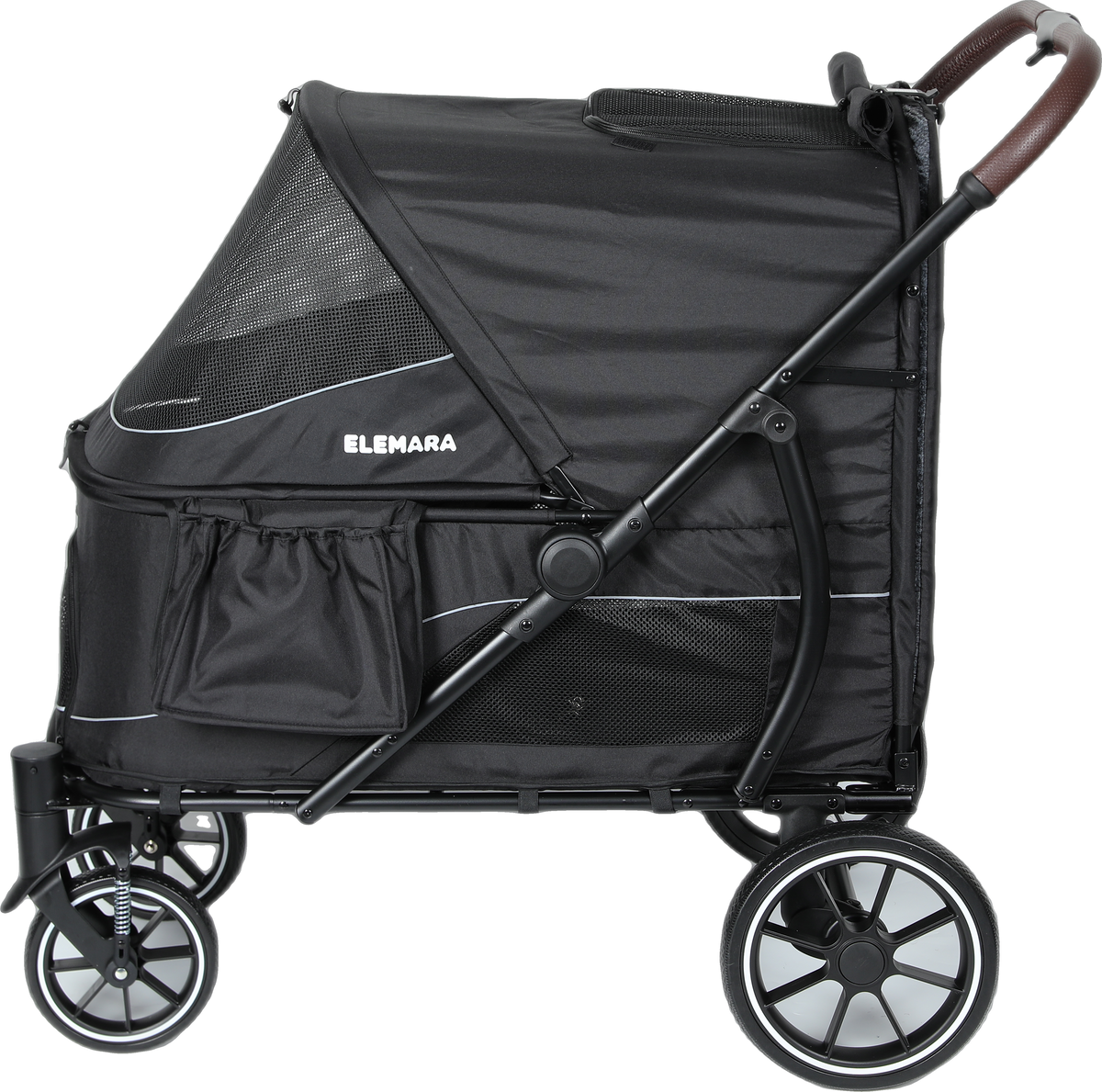 ELEMARA Heavy-Duty Large Dog Stroller with Walk-in Ramp