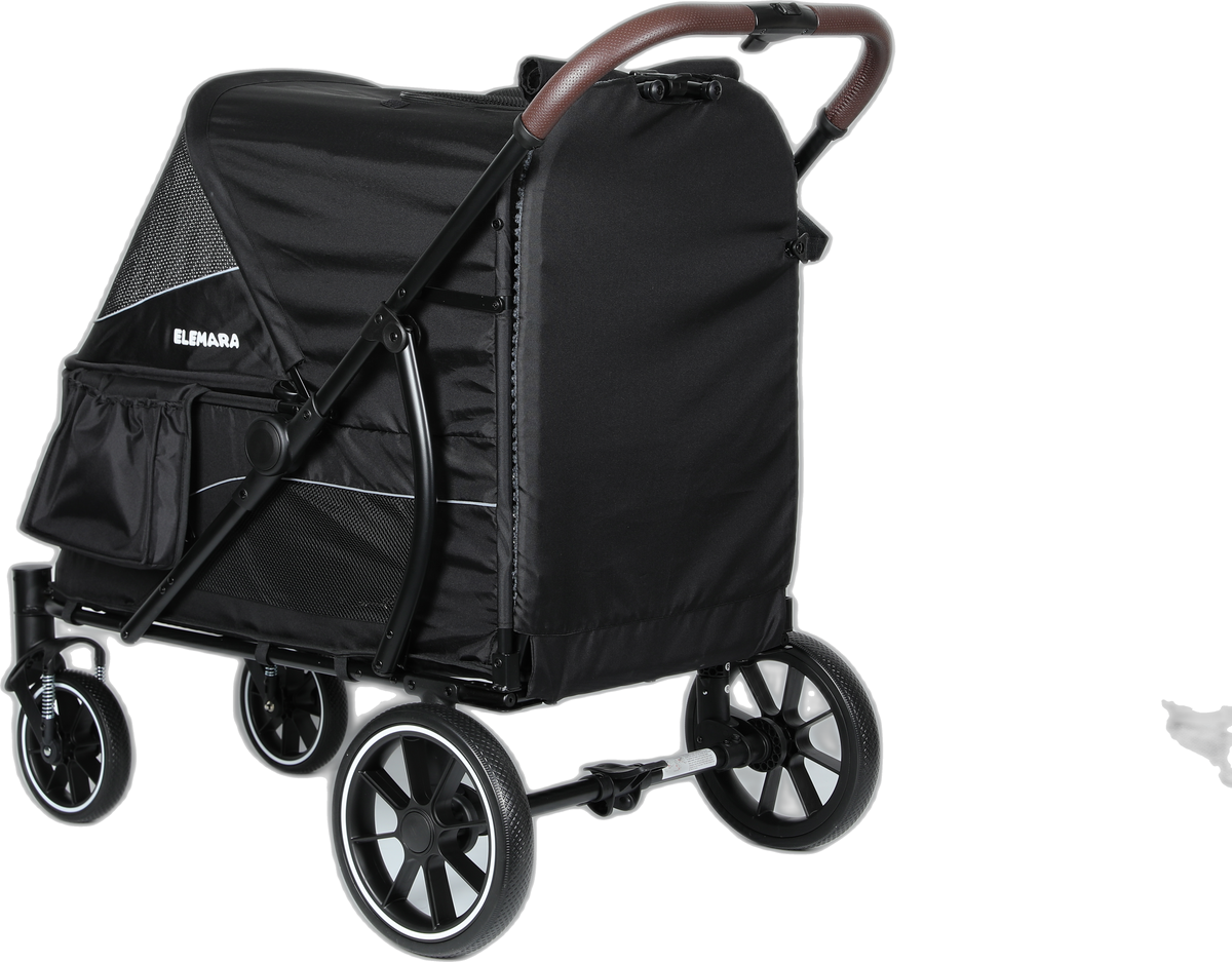 ELEMARA Heavy-Duty Large Dog Stroller with Walk-in Ramp