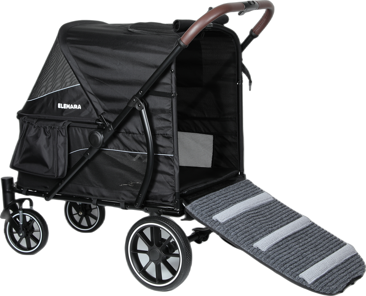 ELEMARA Heavy-Duty Large Dog Stroller with Walk-in Ramp