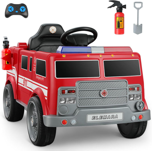 12V7AH Ride on Fire Truck Electric Ride on Car for Kids