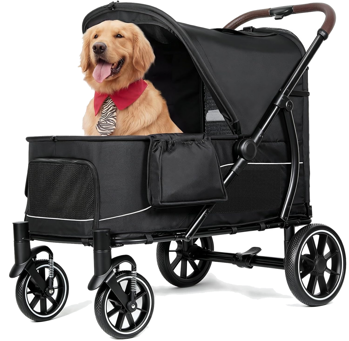 ELEMARA Heavy-Duty Large Dog Stroller with Walk-in Ramp