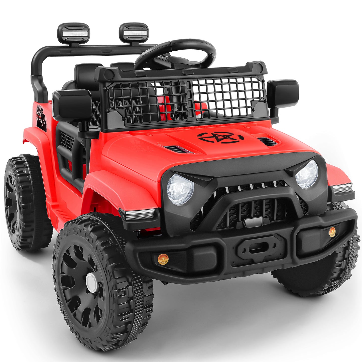Ride on Toys for Kids, 3.5 mph Ride On Car for Toddlers, 12V Battery Operated Car w/Bluetooth, Remote, LED Lights, Toddler Electric Car to Drive, 3 Speeds Electric Vehicles for Child- Red