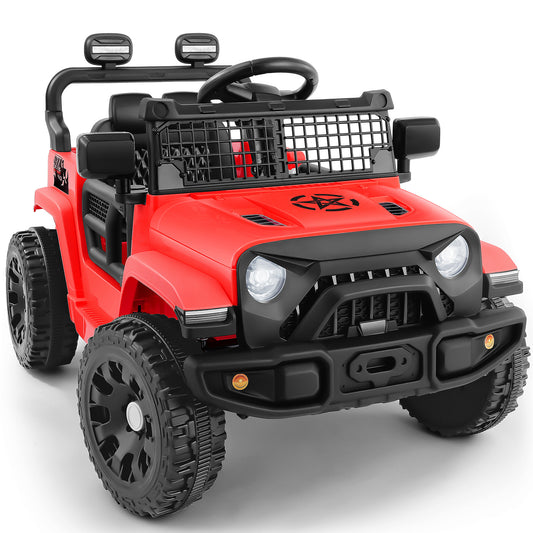 Ride on Toys for Kids, 3.5 mph Ride On Car for Toddlers, 12V Battery Operated Car w/Bluetooth, Remote, LED Lights, Toddler Electric Car to Drive, 3 Speeds Electric Vehicles for Child- Red
