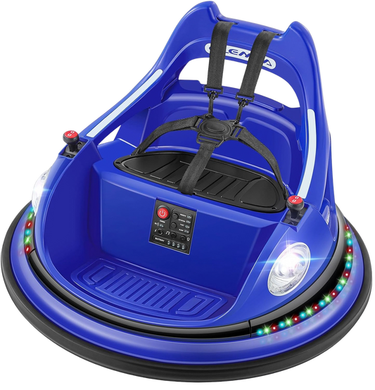 ELEMARA 12V Kids Bumper Car with 360° Spin