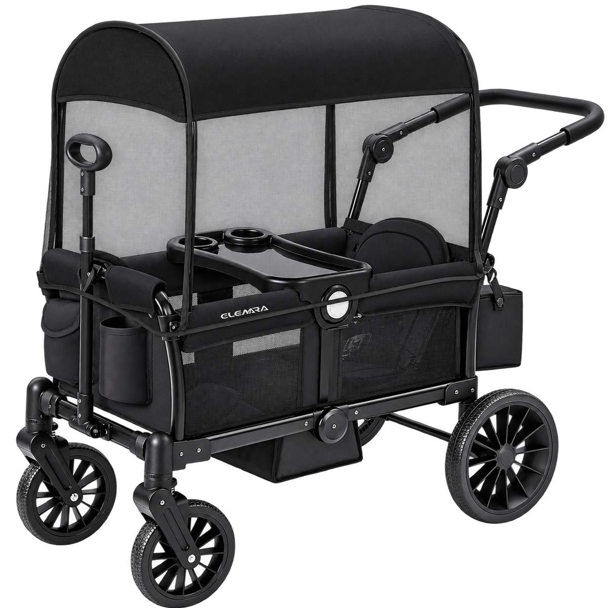 ELEMARA 2-Seater All-Terrain Wagon Stroller with Canopy