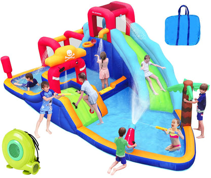 ELEMARA Inflatable Water Slide Bounce House