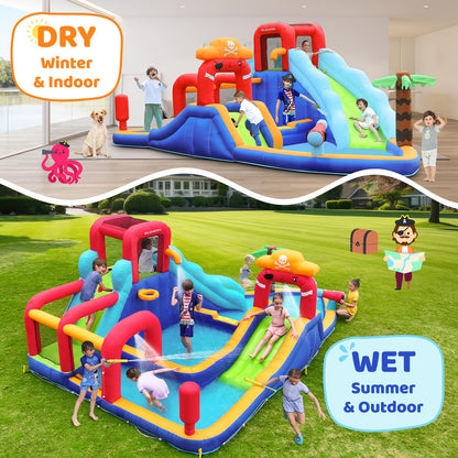 ELEMARA Inflatable Water Slide Bounce House